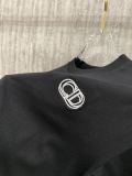 Dior Classic Embroidered Logo T-shirt Unisex Versatile Casual Short Sleeve