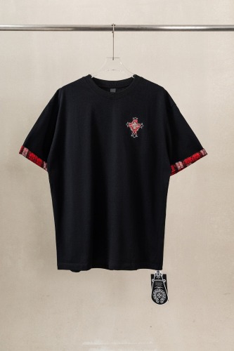 Chrome Hearts Classic Embroidered Short Sleeve Unisex Loose Casual T-shirt