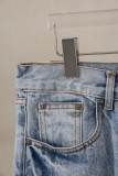 Chrome Hearts New Unisex Classic Leather Cross Casual Washed Jeans