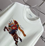 Burberry 26SS Fashion War Horse Printed T-shirt Unisex Casual Washed Short Sleeve