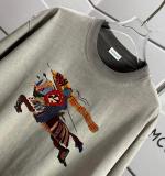 Burberry 26SS Fashion War Horse Printed T-shirt Unisex Casual Washed Short Sleeve