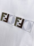 Fendi 26SS Fashion Embroidered Logo T-shirt Unisex Casual Versatile Short Sleeve
