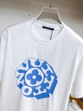 Louis Vuitton 26SS Fashion 7A Antibacterial Printed T-shirt Unisex Casual Versatile Short Sleeve