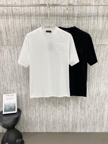 Louis Vuitton Minimally Embroidered T-shirt Couple Versatile Casual Short Sleeve