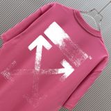 Off White Classic Gradient Arrow Printed Short Sleeve Couple Fashion Casual Versatile T-shirt