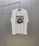 Prada Classic Logo Printed Short Sleeves Unisex Fashion Casual Versatile T-shirt