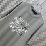 Louis Vuitton Fashion Inkjet Logo Printed Short Sleeves Unisex Fashion Casual Versatile T-shirt
