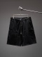 Chrome Hearts26SS Classic Versatile Leather Cross Casual Cowboy Shorts