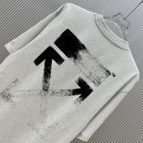Off White Classic Gradient Arrow Printed Short Sleeve Couple Fashion Casual Versatile T-shirt