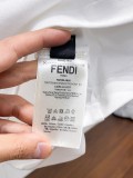 Fendi 26SS Fashion Embroidered Logo T-shirt Unisex Casual Versatile Short Sleeve