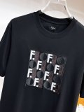 Fendi 26SS Fashion Embroidered Logo T-shirt Unisex Casual Versatile Short Sleeve