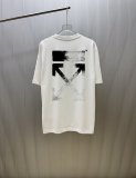 Off White Classic Gradient Arrow Printed Short Sleeve Couple Fashion Casual Versatile T-shirt