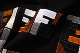Fendi Fashion Embroidery Logo Short Sleeve Couple Fashion Casual Versatile T-shirt