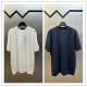 Fendi Couple Fashion Embroidery FF Casual Knitted Short Sleeve