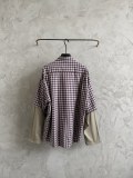 Balenciaga 26SS Couple Fashion Leisure Versatile Splicing Checkered Shirt
