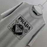 Prada Classic Logo Printed Short Sleeves Unisex Fashion Casual Versatile T-shirt