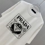 Prada Classic Logo Printed Short Sleeves Unisex Fashion Casual Versatile T-shirt