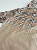 Burberry Fashion Versatile Gradient Grid Hooded Windproof Jacket Coat