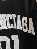 Balenciaga Couple Fashion Versatile Patchwork Embroidered Logo Basketball Tank Top
