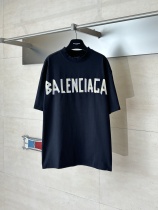 Balenciaga 26SS Classic Tape Logo Printed Short Sleeve Couple Casual Loose T-shirt Balenciaga 26SS Classic Tape Logo Printed Short Sleeve Couple Casual Loose T-shirt