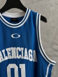 Balenciaga Couple Fashion Versatile Patchwork Embroidered Logo Basketball Tank Top