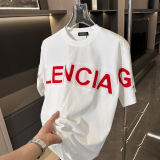 Balenciaga Fashion Embroidered Logo Short Sleeve Unisex Fashion Casual Versatile T-shirt