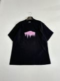 Balenciaga 26SS Fashion Pink Melt Printed Short Sleeve Unisex Casual Loose T-shirt