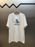 Burberry Fashion Beach Chair Printed Short Sleeve Unisex Casual Loose T-shirt