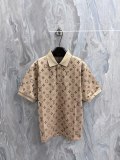 Louis Vuitton 26SS New Classic Full Logo Button Collar Polo Shirt Short Sleeve