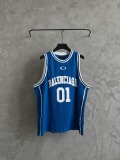 Balenciaga Couple Fashion Versatile Patchwork Embroidered Logo Basketball Tank Top