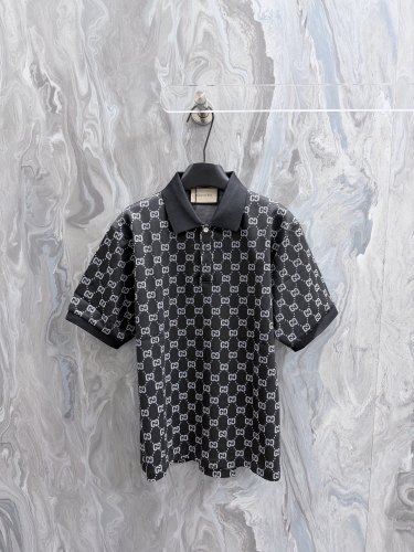 Gucci 26SS Classic Full GG Printed Collar Short Sleeve Polo Shirt