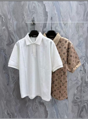 Louis Vuitton 26SS New Classic Full Logo Button Collar Polo Shirt Short Sleeve