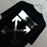 Off White Classic Gradient Arrow Printed Short Sleeve Couple Fashion Casual Versatile T-shirt