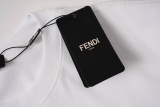 Fendi Fashion Embroidery Logo Short Sleeve Couple Fashion Casual Versatile T-shirt