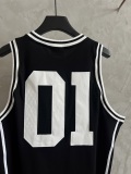 Balenciaga Couple Fashion Versatile Patchwork Embroidered Logo Basketball Tank Top