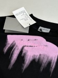 Balenciaga 26SS Fashion Pink Melt Printed Short Sleeve Unisex Casual Loose T-shirt
