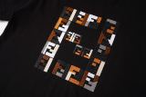 Fendi Fashion Embroidery Logo Short Sleeve Couple Fashion Casual Versatile T-shirt
