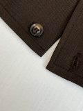 Loewe 26SS Fashion Brown Long sleeved Collar Shirt Jacket