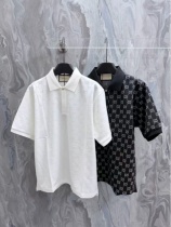 Gucci 26SS Classic Full GG Printed Collar Short Sleeve Polo Shirt