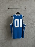 Balenciaga Couple Fashion Versatile Patchwork Embroidered Logo Basketball Tank Top