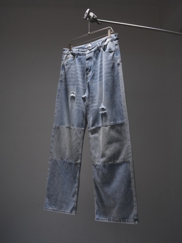 Dior 26SS Couple High Street Splicing Versatile Casul Jeans