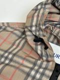 Burberry Fashion Versatile Gradient Grid Hooded Windproof Jacket Coat