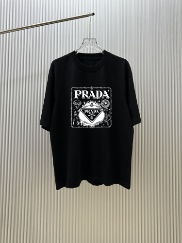 Prada Classic Logo Printed Short Sleeves Unisex Fashion Casual Versatile T-shirt