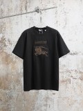 Burberry 26SS Fashion Embroidered War Horse Logo T-shirt Couple Casual Round Neck Short Sleeve
