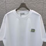 Loewe Fashion 3D Embroidered Logo Short Sleeve Unisex Loose Versatile T-shirt