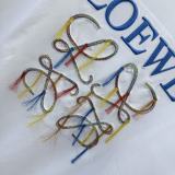 Loewe Fashion Tassel Embroidered Logo Short Sleeve Unisex Loose Versatile T-shirt