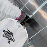 Burberry Classic 3D Logo War Horse Printed Short Sleeve Unisex Loose Versatile T-shirt