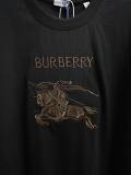 Burberry 26SS Fashion Embroidered War Horse Logo T-shirt Couple Casual Round Neck Short Sleeve