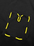Fendi Fashion Embroidered Ribbon Pocket T-shirt Unisex Casual Loose Short Sleeve