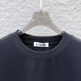 Loewe Fashion 3D Embroidered Logo Short Sleeve Unisex Loose Versatile T-shirt